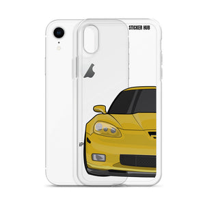 Velocity Yellow C6 Corvette Z06 - iPhone Case