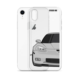 Silver C6 Corvette Z06 - iPhone Case