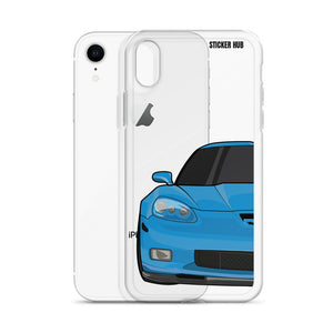 Jet Stream Blue C6 Corvette Z06 - iPhone Case