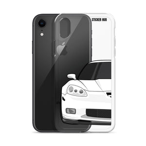 White C6 Corvette Z06 - iPhone Case