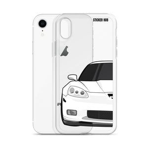 White C6 Corvette Z06 - iPhone Case