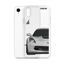 Load image into Gallery viewer, Silver C7 Corvette Z06 - iPhone Case