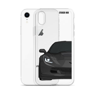 Black C7 Corvette Z06 - iPhone Case