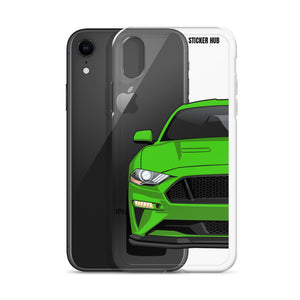 Green 18-21 Mustang 5.0 iPhone Case