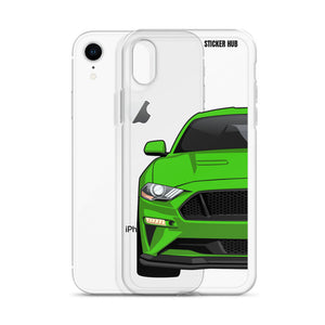 Green 18-21 Mustang 5.0 iPhone Case