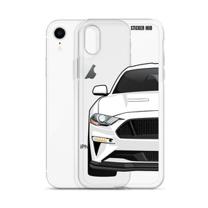 White 18-21 Mustang 5.0 - iPhone Case