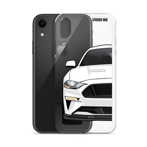 White 18-21 Mustang 5.0 - iPhone Case