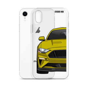 Yellow 18-21 Mustang 5.0 - iPhone Case