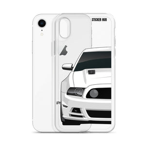 White 13-14 Mustang 5.0 - iPhone Case