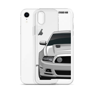 Silver 13-14 Mustang 5.0 - iPhone Case