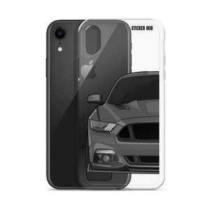 Gray 15-17 Mustang 5.0 - iPhone Case