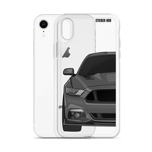 Gray 15-17 Mustang 5.0 - iPhone Case