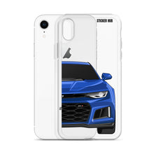 Load image into Gallery viewer, Hyper Blue 6th Gen Camaro ZL1 - iPhone Case