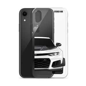 White 6th Gen Camaro ZL1 1LE - iPhone Case