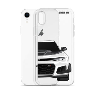 White 6th Gen Camaro ZL1 1LE - iPhone Case