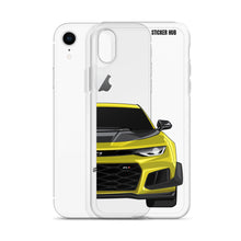 Load image into Gallery viewer, Yellow 6th Gen Camaro ZL1 1LE - iPhone Case