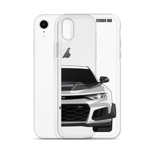 Silver 6th Gen Camaro ZL1 1LE - iPhone Case