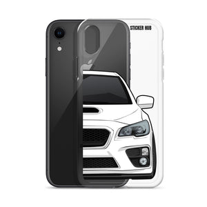 White 15-17 Subaru WRX STI - iPhone Case