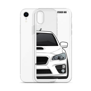 White 15-17 Subaru WRX STI - iPhone Case