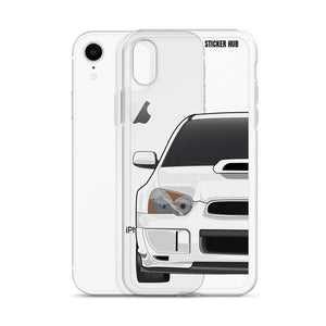 White 03-05 Subaru WRX STI - iPhone Case