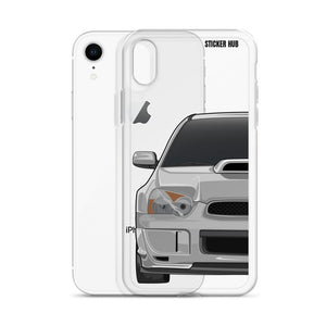 Silver 03-05 Subaru WRX STI - iPhone Case