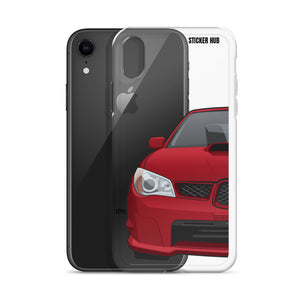 Garnet Red 06-07 Subaru WRX STI- iPhone Case