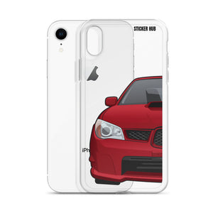 Garnet Red 06-07 Subaru WRX STI- iPhone Case