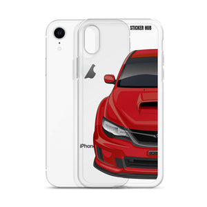 Red 09-14 Subaru WRX STI - iPhone Case