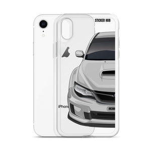 Silver 09-14 Subaru WRX STI - iPhone Case