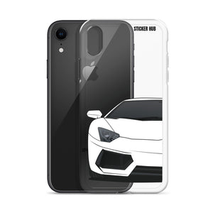 White Lamborghini Aventadoor - iPhone Case