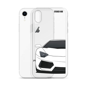 White Lamborghini Aventadoor - iPhone Case