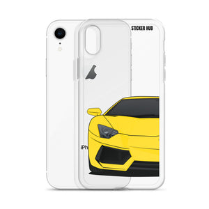 Yellow Lamborghini Aventadoor - iPhone Case