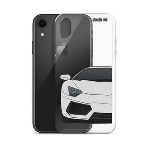 Silver Lamborghini Aventadoor - iPhone Case