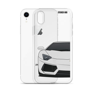 Silver Lamborghini Aventadoor - iPhone Case