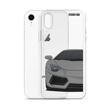 Load image into Gallery viewer, Gray Lamborghini Aventadoor - iPhone Case