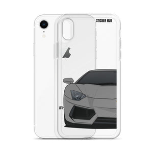 Gray Lamborghini Aventadoor - iPhone Case