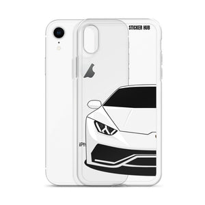 White Lamborghini Huracan - iPhone Case