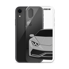 Load image into Gallery viewer, Silver Lamborghini Huracan - iPhone Case