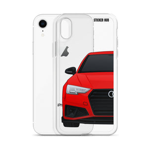 Red B9 Audi S4 "Facelift" - iPhone Case