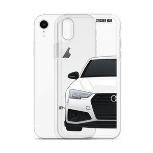 White B9 Audi S4 "Facelift" - iPhone Case