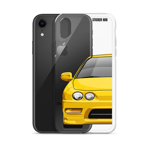 Yellow Acura Integra - iPhone Case