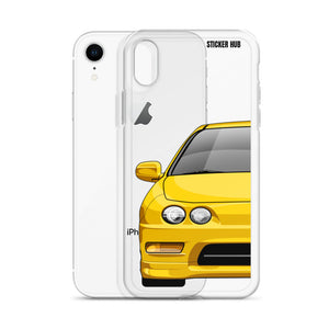 Yellow Acura Integra - iPhone Case