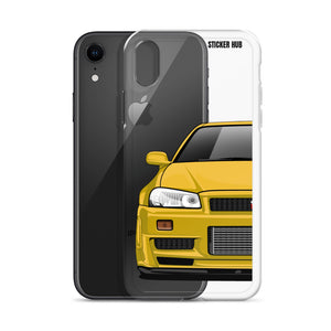 Yellow R34 Nissan GTR - iPhone Case