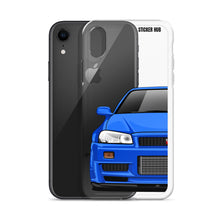 Load image into Gallery viewer, Blue R34 Nissan GTR - iPhone Case