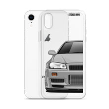 Load image into Gallery viewer, Silver R34 Nissan GTR - iPhone Case