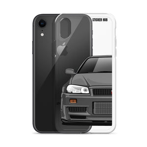 Gray R34 Nissan GTR - iPhone Case