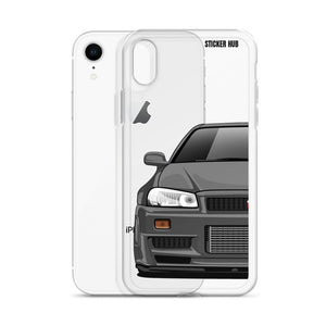 Gray R34 Nissan GTR - iPhone Case