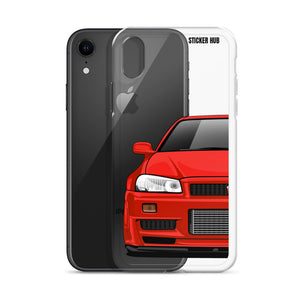 Red R34 Nissan GTR - iPhone Case