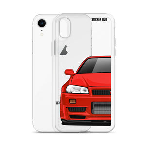 Red R34 Nissan GTR - iPhone Case