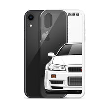 Load image into Gallery viewer, White R34 Nissan GTR - iPhone Case